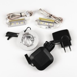 ZEWNĘTRZNE I WEWNĘTRZNE OŚWIETLENIE ZESTAW LED 1xSPACE, 2xGAMA 3S 60mm - BIAŁE CIEPŁE