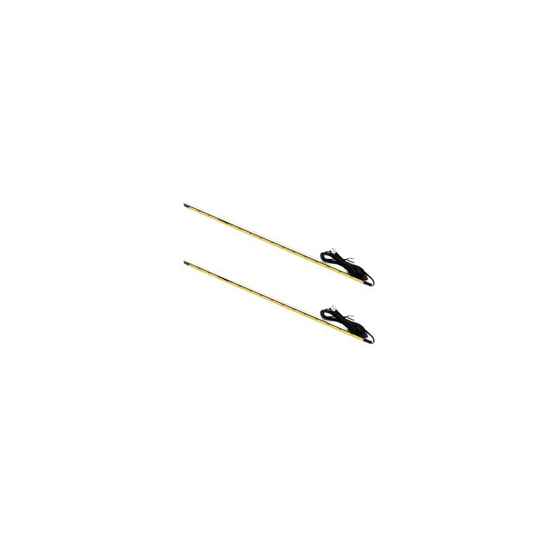 WEWNĘTRZNE OŚWIETLENIE PROFIL LED 605 MM BIAŁE CIEPŁE 2 SZT.