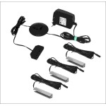 LED 3x klips srebrny do półek szklanych biały ciepły