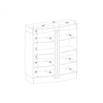 DIUNA - WITRYNA NISKA 2DS2D Z OŚWIETLENEIM