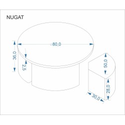 HA - NUGAT ława z pufami