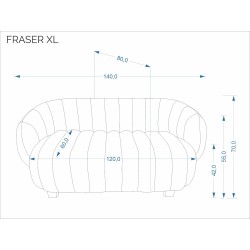 HA - SOFA FRASER XL