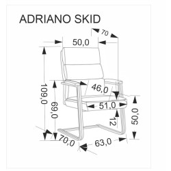 HA - FOTEL PRACOWNICZY ADRIANO SKID