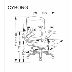 HA - FOTEL GABINETOWY CYBORG