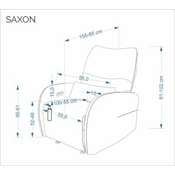 HA - FOTEL SAXON
