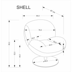 HA - FOTEL SHELL