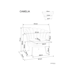SIG  - FOTEL CAMELLIA 1 VELVET