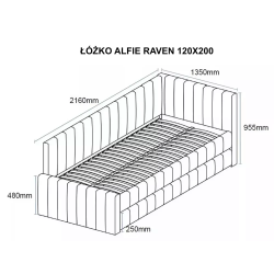 SIG - ŁÓŻKO ALFIE RAVEN