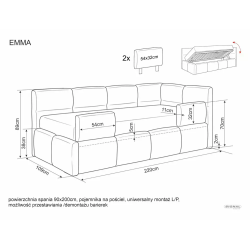 SIG - ŁÓŻKO EMMA RAVEN (90)