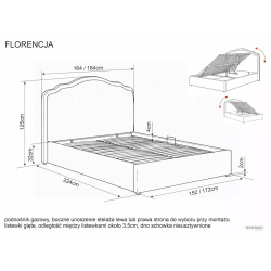SIG - ŁÓŻKO FLORENCJA RAVEN (140)